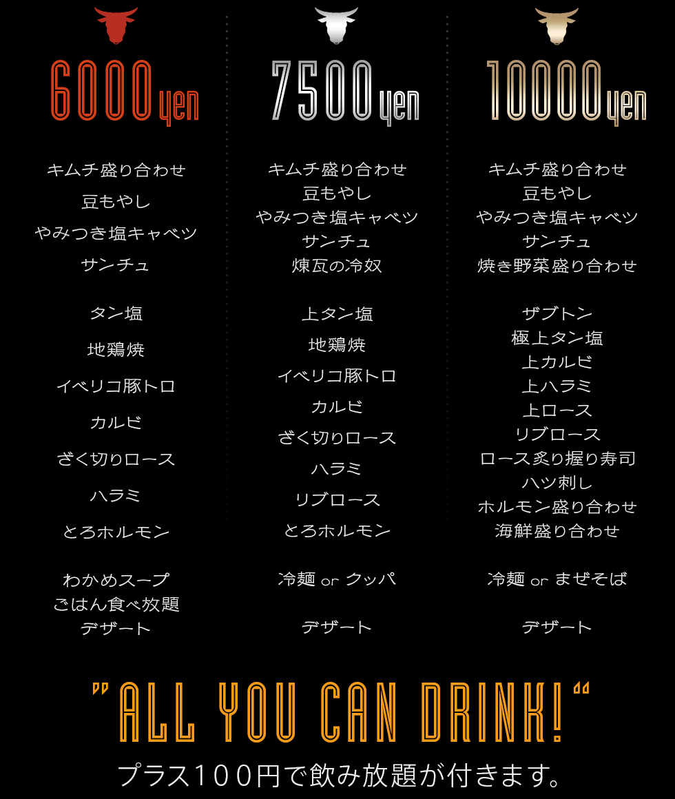 焼肉 赤煉瓦 新松戸店 宴会メニュー